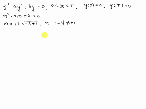 in-problems-9-14-find-the-values-of-a-eigenvalues-for-which-the-given-problem-has-nontrivial-solution-also-determine-the-corresponding-nontrivial-solutions-eigenfunctions-6914-y-2y-ay-0-0-t-66583