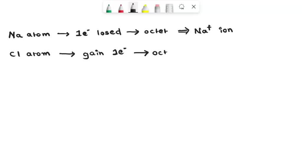 SOLVED In the formation of the compound of sodium chloride A a