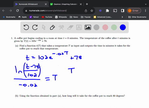 coffee-pot-begins-cooling-in-room-at-time-given-by-tt-102e-78-minutes-the-temperature-of-the-coffee-after-minutes-a-find-function-tt-that-takes-temperature-t-as-input-and-outputs-the-time-in-64223