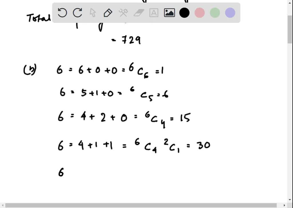 SOLVED Exercise 8.2 How many ways are there to distribute 6 balls in