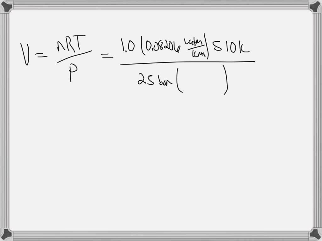 SOLVED Determine the molar volume of nbutane af 510k and 25bar by