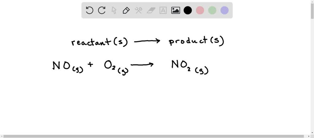 Solved Nitrogen monoxide reacts with oxygen gas to form