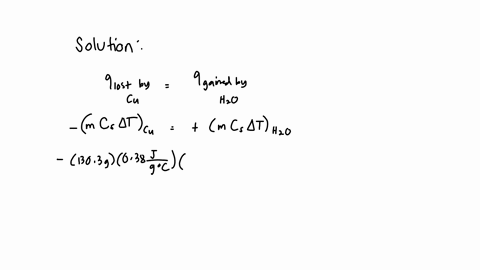 a-1303-g-piece-of-copper-specific-heat-038-jgc-is-heated-and-then-placed-into-4000-g-of-water-initially-at-207c-the-water-increases-in-temperature-to-222c-what-is-the-initial-temperature-of-70442