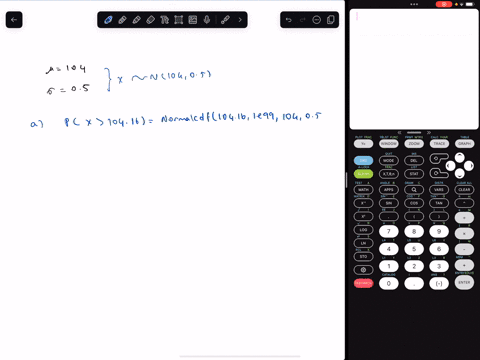 the-lengths-of-lumber-a-machine-cuts-are-normally-distributed-with-a-mean-of-104-inches-and-a-standard-deviation-of-05-inch-a-what-is-the-probability-that-a-randomly-selected-board-cut-by-th-12592