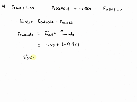 the-following-half-reaction-occur-during-the-use-of-the-rechargeable-nickel-cadmium-battery-cdoh2s-2e-cds-2oh-aq-nioohs-h2ol-e-nioh2-oh-aq-this-battery-has-a-potential-of-135-v-under-standar-26464