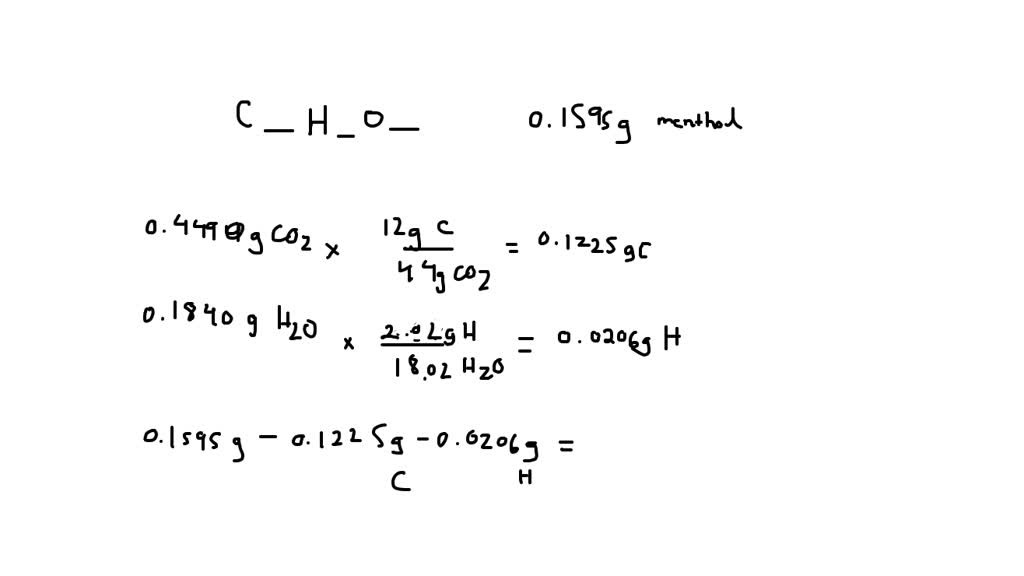 SOLVED: (Question con Menthol is an prganic compound containing carbon ...