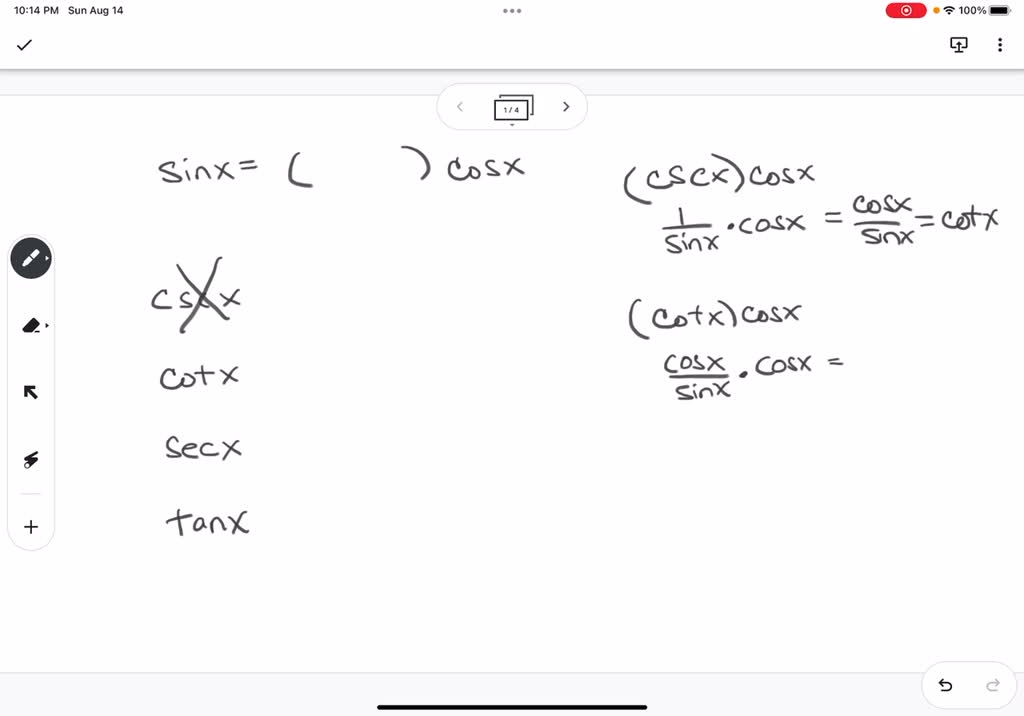 SOLVED Complete the sentence so the result is an identity Let x be