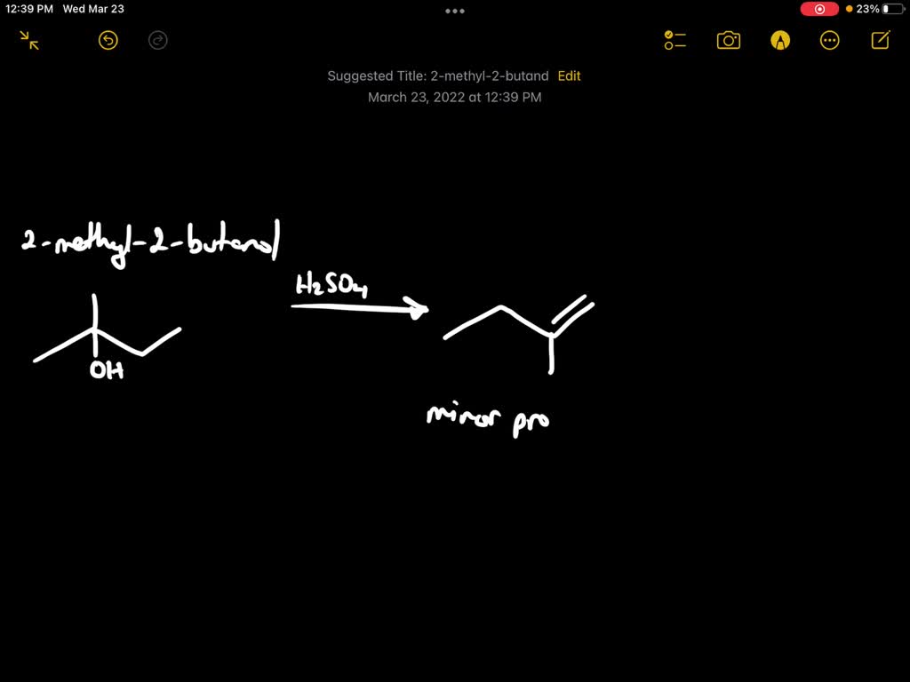 SOLVED: Questions Write down the reaction mechanism for the dehydration ...