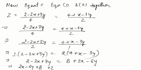 6-8-find-the-parametric-equations-of-the-line-that-is-the-intersection-of-the-two-planes-2x-3y-4z-2-and-x-3y-2z-4-use-z-t-as-the-parameter-only-11788