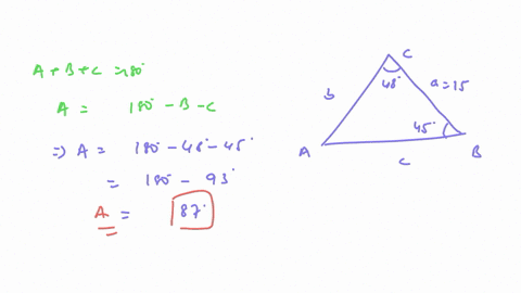 solve-the-triangle-shown-to-the-right-a-approx-squarecirc-simplify-your-answer-mathrmb-approx-square-type-an-integer-or-decimal-rounded-to-two-decimal-places-as-needed-mathrmc-approx-square-type-an-in