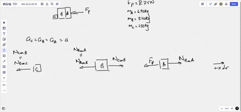 three-boxes_-a-b-and-c-are-placed-on-frictionless-surface-as-shown-in-the-diagram-deiow-if-you-push-on-box-with-force-of-825-n-find-the-contact-force-in-n-between-each-pair-of-boxes-here-ma-71442