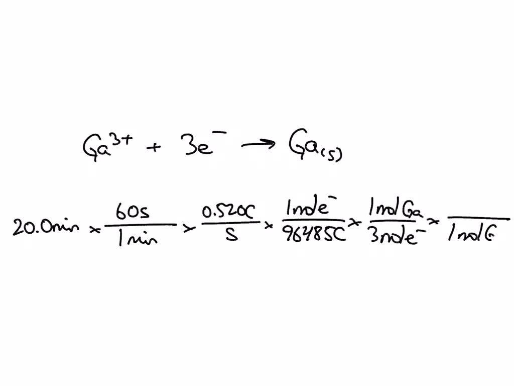 SOLVED Question of 15 Gallium is produced by the electrolysis of solution made by dissolving