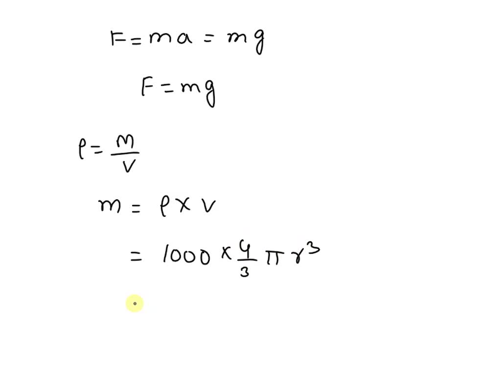 SOLVED: Assume you are given spherical water droplet of radius 0.024 mm ...