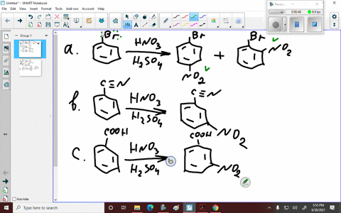 predict-the-major-products-of-nitration-of-the-following-substances-which-react-faster-than-benzene-and-which-slower-a-bromobenzene-b-benzonitrile-c-benzoic-acid-d-nitrobenzene-e-benzenesulfonic-aci-2