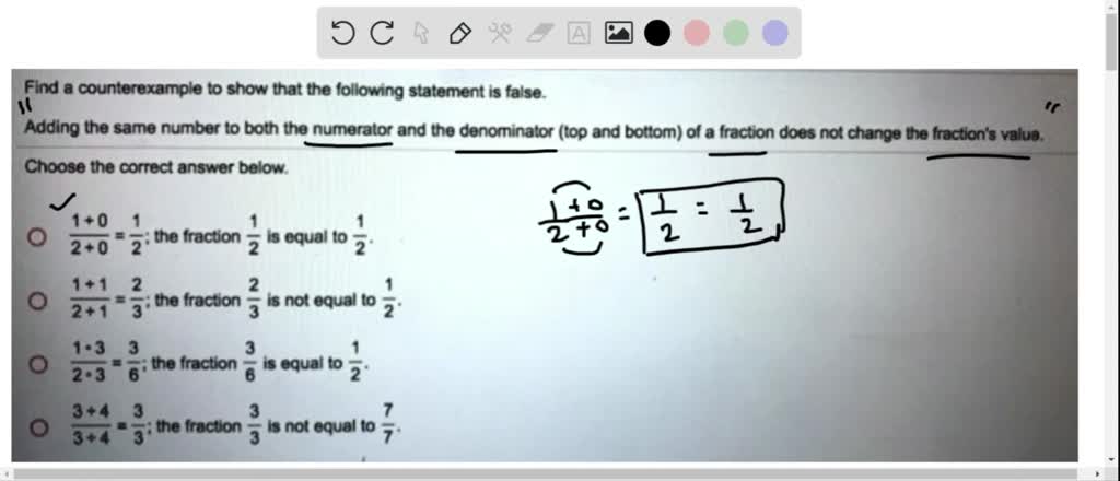 solved-find-a-counterexample-to-show-that-the-following-statement-is