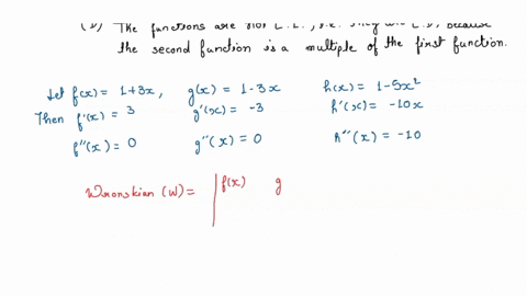 determine-whether-the-given-functions-are-linearly-independent-1-3x-1-3x-and-1-5x2-choose-the-correct-answer-below-0a-the-functions-are-not-linearly-independent-that-is-they-are-linearly-dep-89936