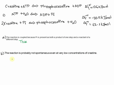 question-2-1-point-the-formation-of-phosphocreatine-a-by-product-of-human-metabolism-is-produced-by-a-coupled-reaction-the-overall-reaction-is-creatine-atp-phosphocreatine-adp-with-4g-126-kj-82675