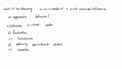 which-of-the-following-is-an-example-of-a-social-cultural-influence-on-aggressive-behavior-a-exposur-55891