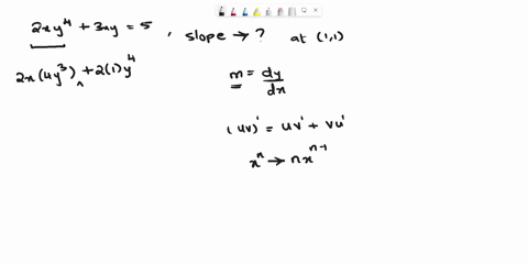 use-implicit-differentiation-to-find-the-slope-of-the-tangent-line-to-the-curve-defined-by-2xy43xy5-at-the-point-11-the-slope-of-the-tangent-line-to-the-curve-at-the-given-point-is-22685