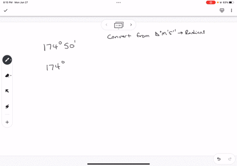 convert-each-degree-measure-to-radians-174circ-50prime-33217