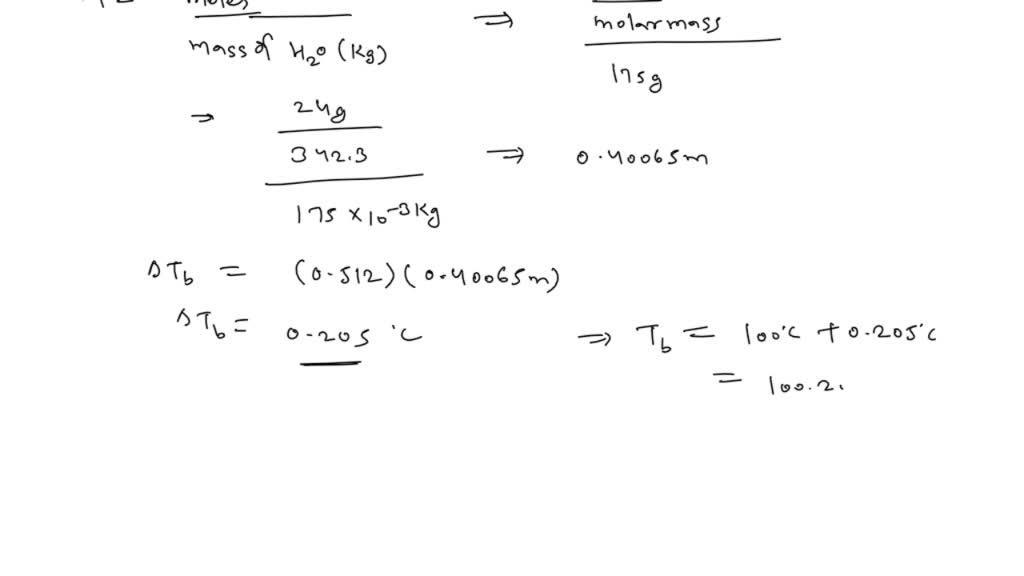 SOLVED: A solution is prepared by dissolving 24.0 g of sucrose in 175 g ...