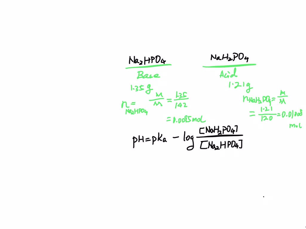 A Calculate The Ph Of A Buffer Prepared By Mixing G Na Hpo Mm