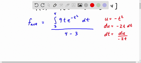 find-the-average-value-fave-of-the-function-f-on-the-given-interval-ft-9tet2-3-4-fave-52837