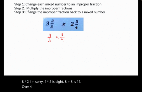 1change-each-mixed-number-to-an-improper-fraction-2multiply-into-improper-fractions-3-change-the-improper-fraction-back-to-a-mixed-number-division-answer-9-x-22-4-32-3-1-change-each-mixed-nu-78862
