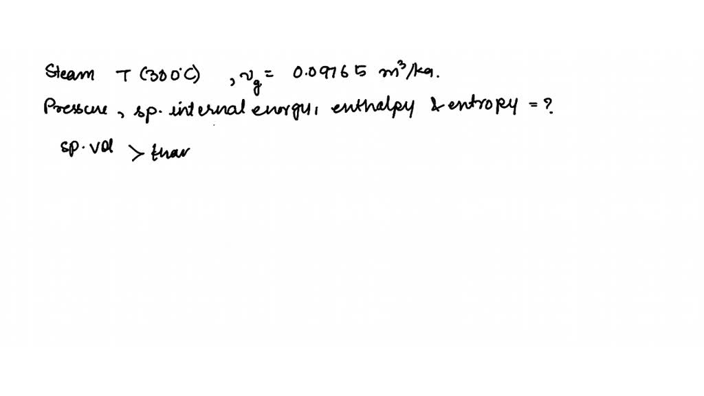 Steam At A Temperature Of 300 Degrees Celsius Has A Specific Volume Of 