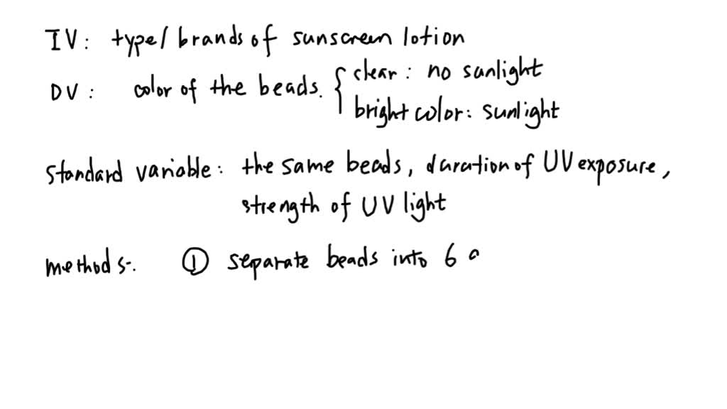 Sunscreen Experiment with Solar Beads