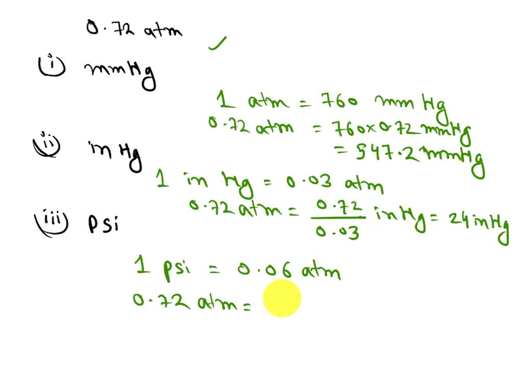 atmospheric pressure at elevation of 8000 ft average about 0.72 atm