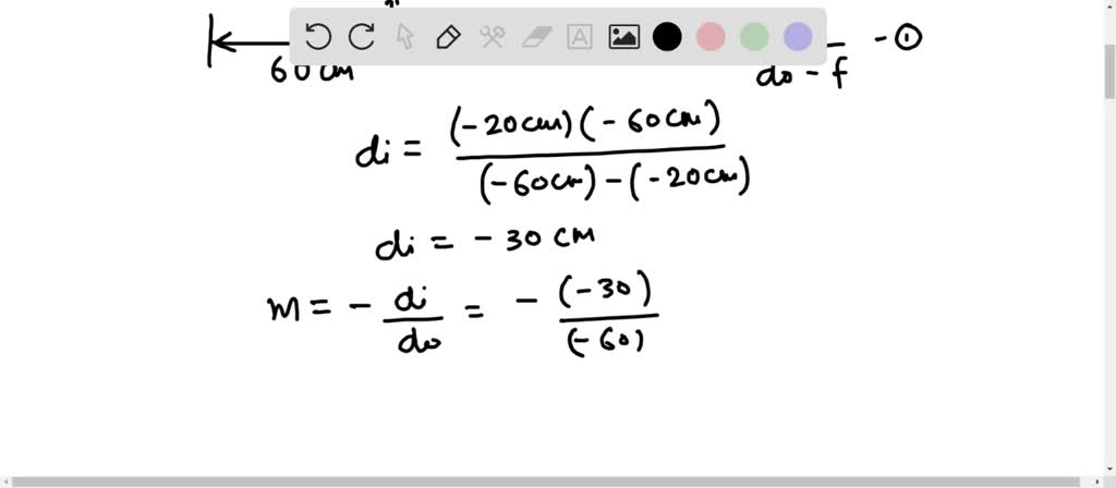 SOLVED: Problem 1 For a concave mirror with a focal length of 1.0 m ...