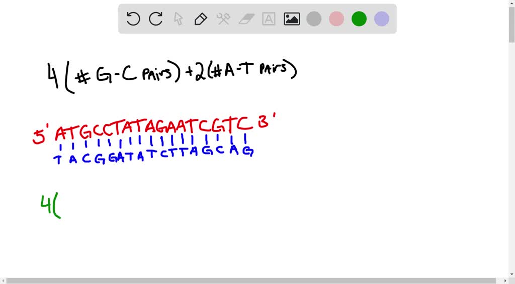 SOLVED: The annealing temperature of a DNA duplex is given by the ...