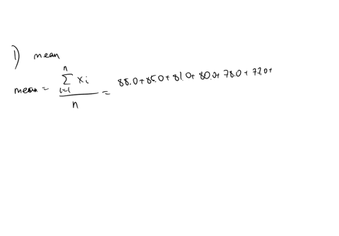 calculate-the-mean-and-sample-standard-deviation-for-the-following-data-880-850-810-800-780-770-690-690-640