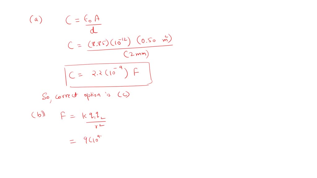 SOLVED The electric potential of a parallel plate capacitor is shown in the graph below. The