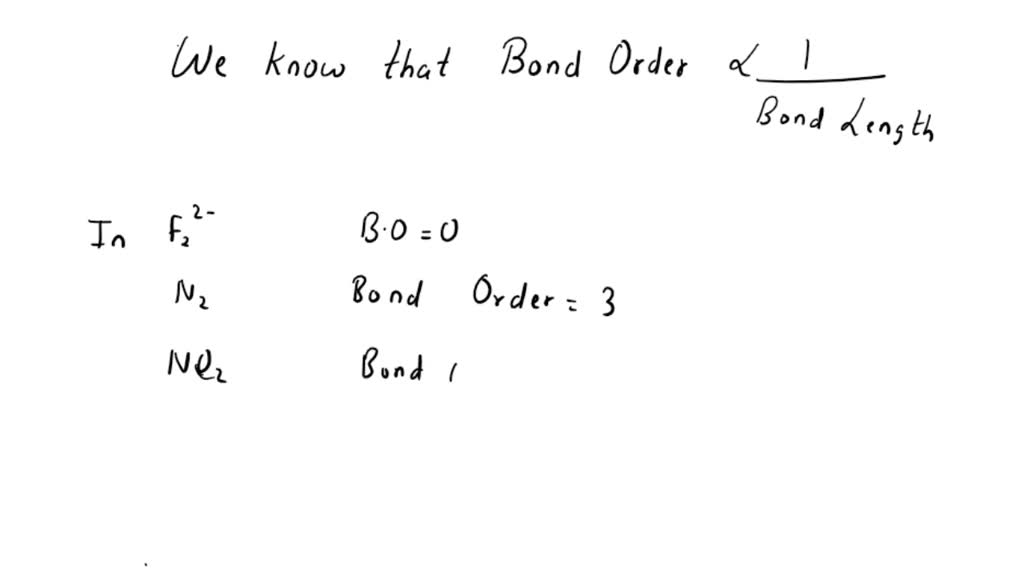 SOLVED: According to the molecular orbital theory, which one of the ...
