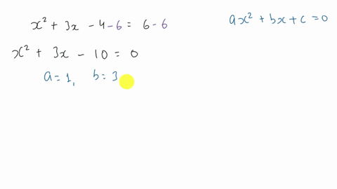what-is-the-solution-set-of-the-equation-x2-3x-4-6