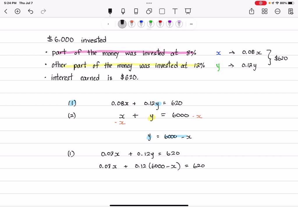 solved-a-total-of-6-000-is-invested-part-at-8-and-part-at-12-how