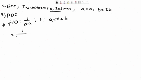 assume-the-waiting-time-t-in-a-bus-stop-has-a-continuous-uniform-distribution-between-0-and-20-minutes-a-write-and-draw-the-probability-density-function-pdf-of-waiting-time-t-b-find-the-aver-42468