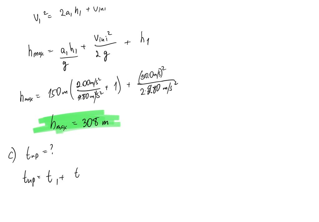 SOLVED A model rocket is launched straight upward with an initial
