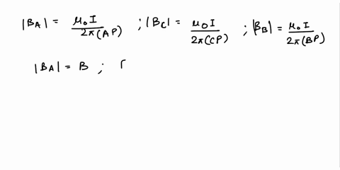 three-long-parallel-wires-carry-equal-currents-of-30-a-the-current-direction-is-out-of-the-page-for-wires-aand-c-positive-z-axis-and-into-the-page-for-wire-b-negative-z-axis-as-shown-in-the-36755
