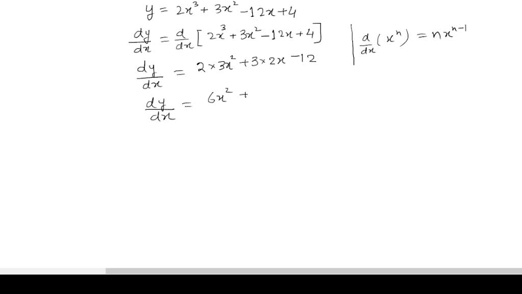 найти стационарные точки функции y=2x^3-3x^2-12x 5