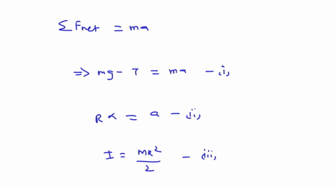 a-disk-freely-rotates-about-an-axis-going-through-its-mass-center-the-radius-of-the-5-kg-disk-is-r-03m-a-block-is-suspended-from-a-string-that-wraps-around-the-disk-starting-from-rest-what-i-19171