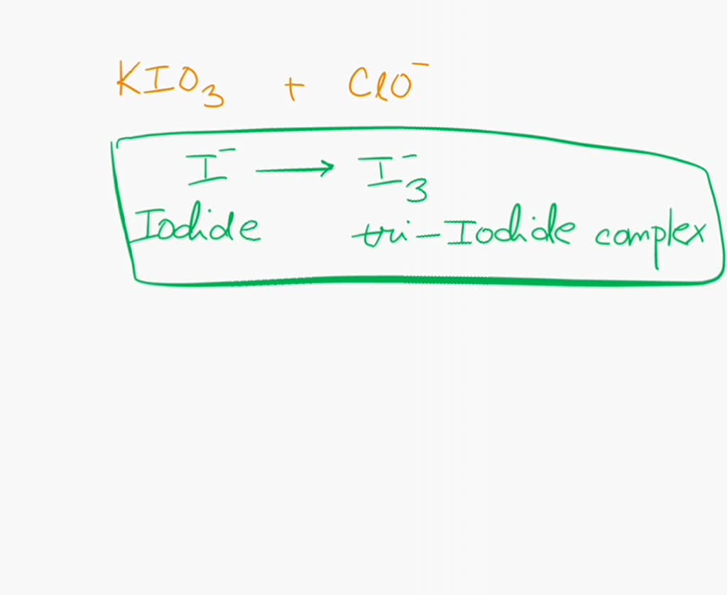 SOLVED Potassium iodate, KIOy and the bleach'hypochlorite ion CIO