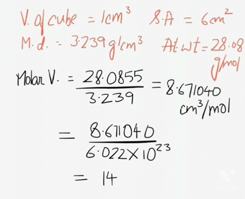 assuming-that-each-silicon-atom-occupies-a-volume-element-shaped-like-a-cube-as-in-part-a-how-many-silicon-atoms-are-at-the-surface-of-a-1-cm1-cm1-cm-cube-what-is-the-ratio-of-surface-atoms-77552