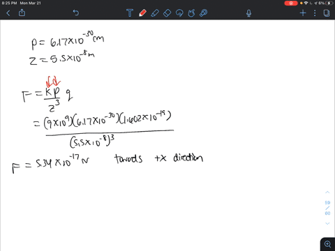 The water molecule has a dipole moment of 617 x 10 30 cm...