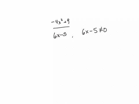 find-the-restricted-values-of-x-for-the-following-rational-expression-if-there-are-no-restricted-values-of-x-indicate-no-restrictions-4x296x5