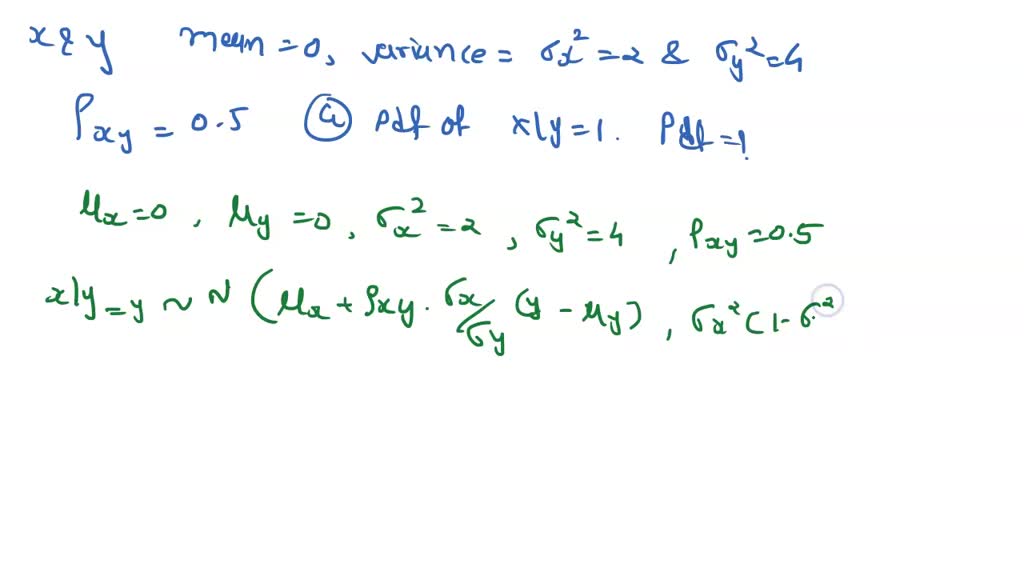 SOLVED: Suppose X and Y are jointly Gaussian random variables with ...