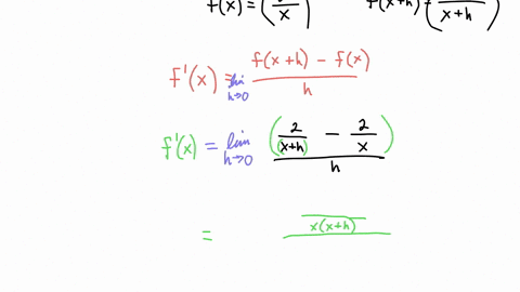 a-use-the-limit-definition-of-the-derivative-to-find-the-derivative-of-the-function-with-respect-to-x-fx-b-find-the-equation-of-the-tangent-line-at-the-point-x-2-33127