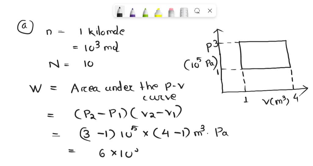 SOLVED: 3-M (a) Calculate the work done by one kilomole of an ideal gas ...